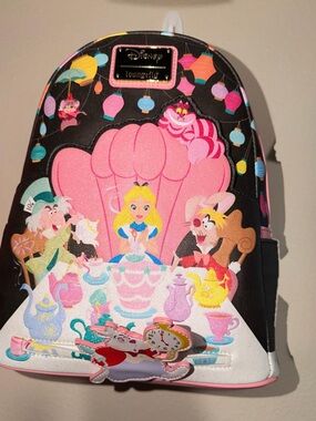 Loungefly Alice in Wonderland Pink Tea Party Mini Backpack